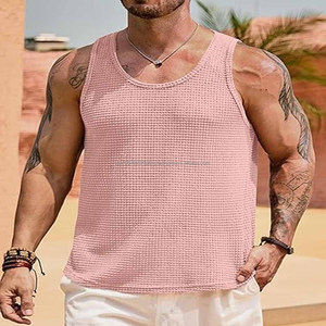 Débardeur tie-dye sans manches col rond pour homme, débardeur respirant et léger pour vente en ligne - Product Image 2