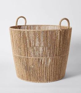 Panier à linge décoratif tressé avec poignées, corbeille à linge en corde, panier de rangement pour vêtements, grande capacité, pour la maison - Product Image 2