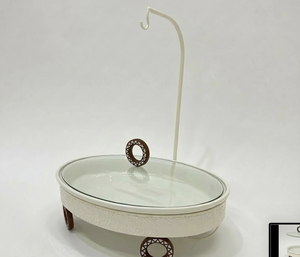 Cacerola con Tapa de Vidrio de Diseño Ovalado, Base de Madera, Diseño Elegante, Uso en el Medio Oriente, Cacerola con Revestimiento Blanco - Product Image 6