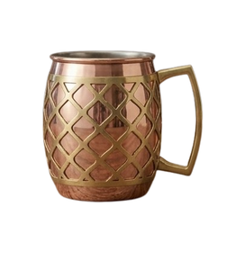 Medium Size Metal Handle <b>Large</b> Selling Copper <b>Mug</b> Drinkware Cocktail Serving <b>Mug</b> for Home Metal Julep Cup for Crushed Ice - Product Image 1