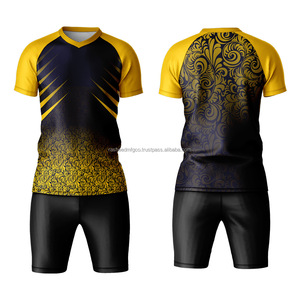 Maillot de football de haute qualité pour hommes, uniforme de football, vêtements de sport respirants avec caractéristiques rétro et impression de noms automatisée - Product Image 1