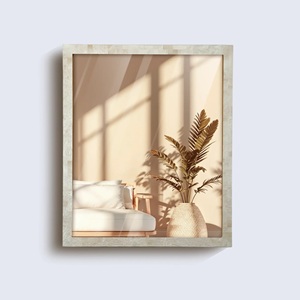 Armoire élégante de style antique en bois massif avec cadre de miroir incrusté de os pour cuisine, salon, hôpital, ferme, salle de bain, meubles - Product Image 3