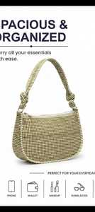 Small Hand Block Printed <b>Quilted</b> Cotton Shoulder Bag Floral Flap Bag With Long Handle 12x10 Inch - Product Image 2