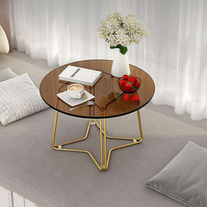 Mesas de Centro Modernas con Cubierta de Mármol, Juegos de Mesas de Lujo para Sala de Estar, Mesa de Centro Redonda - Product Image 3