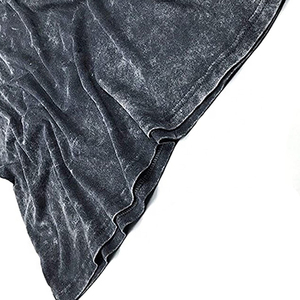 T-shirt ample à épaules tombantes pour femme, couleur unie, en coton lavé, coupe décontractée, manches courtes, col rond, respirant, haut décontracté pour le printemps - Product Image 6