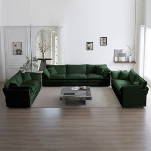 Ensemble de canapés de salon confortables et surdimensionnés en 3 pièces, canapé 2 places et 3 places à assise profonde pour des moments douillets - Product Image 1