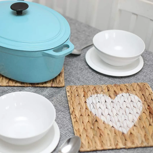 Manteles individuales de jacinto de agua tejidos a mano para mesa de comedor, salvamanteles para platos, ollas y sartenes, regalo de San Valentín de Vietnam - Product Image 4