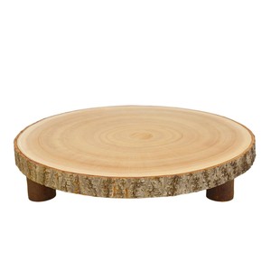 Support à gâteau minimaliste en bois de pin - Artisanat artisanal en gros provenant d'Inde - Product Image 1