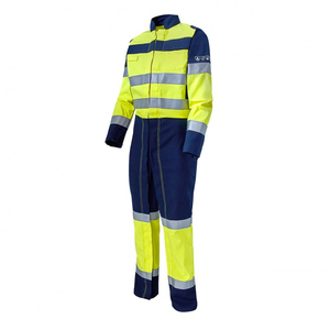 breathable and comfortable <b>construction</b> work <b>Overall</b> Workwear Safety Coveralls With Reflective Tapes Solid Color Fully - Product Image 3