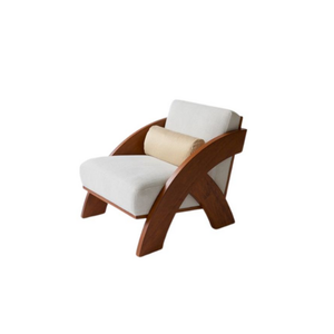 Diseño moderno nórdico de lujo de un asiento sofá restaurante Hotel tela de madera Silla de comedor para comedor directo de fábrica - Product Image 6
