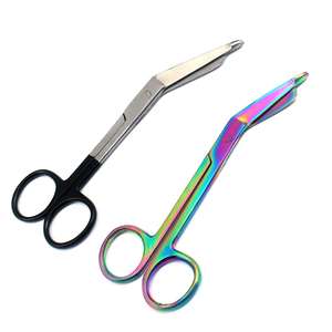 Juego de Tijeras de Enfermería, Tijeras para Vendajes Lister, Pinzas Hemostáticas Rectas, Color Morado, Acero Inoxidable - Product Image 5