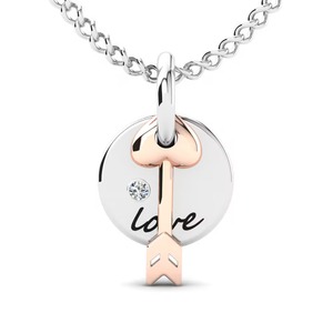Pendentif de qualité supérieure au design élégant en forme de flèche, plaqué argent, moissanite, style hip-hop, bijoux unisexes, cadeau - Product Image 2