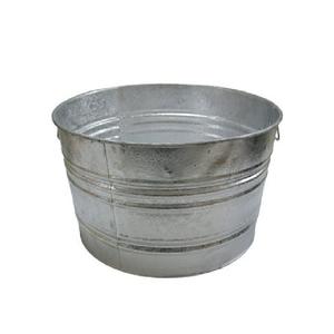 Bac à boissons ovale galvanisé grande taille avec poignées latérales, seau à glace et refroidisseur à vin en métal pour fêtes, taille personnalisable – Vente chaude - Product Image 2