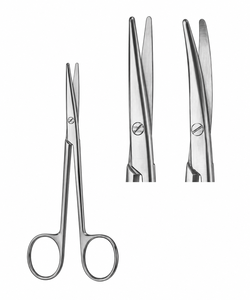 กรรไกรเมทเซนบาุม 145 มม. สแตนเลสสตีลพรีเมียม สีเงิน ยี่ห้อ Vitra Instruments รุ่น 2825 เครื่องมือทันตกรรม - Product Image 1