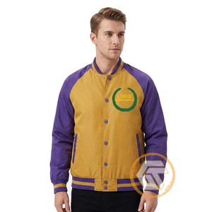Blouson universitaire GREEK TREASURES personnalisé en satin Omega brodé et matelassé, imperméable, séchage rapide, coupe-vent, pour hommes - Product Image 1