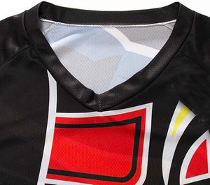 Jersey de Motocross Personalizado con Sublimación, Uniforme de Equipo de Carreras, Cuello en V, Ligero, Transpirable, de Secado Rápido, para Hombre - Product Image 3