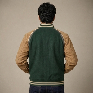Casual Winter Varsity <b>Canvas</b> <b>Jackets</b> Wholesale Unisex Custom Men's Quick Dry Breathable Eco-Friendly Front Logo Digital Printing - Product Image 2