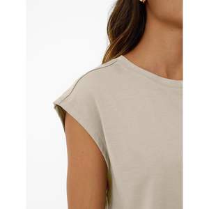 2025 conjunto corto de dos piezas con cuello redondo de verano para mujer, chándal con cordón y manga gorra con bolsillo, Top de tela tejida con estampado diario - Product Image 5