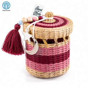 Luxury New Arrival Seagrass Gergean <b>Box</b> Handmade Ramadan Organizer <b>Storage</b> <b>Box</b> Best Selling Manufacturer - Product Image 1