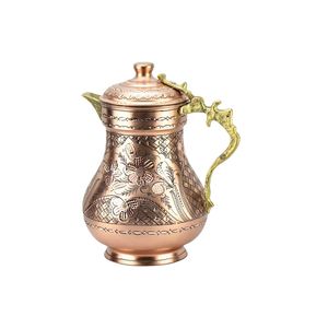 Premium Handcrafted <b>Copper</b> Water Jug Brass <b>Handle</b> Serving Water Juice Milk <b>Kitchen</b> Drinkware Restaurant Hotel Tableware Supplier - Product Image 2