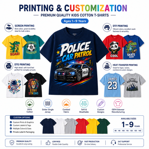 เสื้อยืดแขนยาวผู้ชาย KIDZCO ผ้าฝ้าย 100% ไซส์ใหญ่พิเศษ คอโอเวอร์ไซส์ 5-6 ปี ผลิตจากผ้าเจอร์ซีย์ เป็นมิตรกับสิ่งแวดล้อม สไตล์ฮิปฮอป - Product Image 6