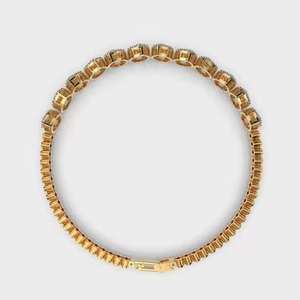 Moissanite Diamond Bracelet <b>for</b> Women and <b>Men</b>, Mix Cut Diamond Bracelet <b>For</b> Wedding, Yellow Gold moissanite Bracelet - Product Image 4