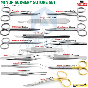 Envío Gratuito a Todo el Mundo, Juego de 15 Piezas para Cirugía Menor, Kit de Instrumentos Quirúrgicos, Portaagujas ARISTON, Certificado CE 1 - Product Image 1