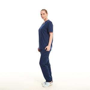 Ensembles d'uniformes médicaux en gros unisexes pour médecins et infirmières, tenues de travail, t-shirt à col en V et pantalon, ensembles deux pièces - Product Image 3