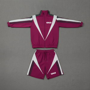 Conjunto Cortavientos de Chándal Estilo Urbano con Pantalones Cortos, de Poliéster, con Cremallera, Oversize, 2026 - Product Image 3