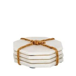 Sous-verre à thé en marbre blanc de forme carrée au design admirable, vente en gros, sous-verre à thé en marbre pour table à manger à prix compétitif - Product Image 3