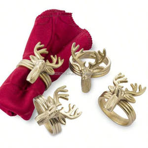 Rond de serviette en métal fait à la main avec motifs ethniques uniques pour des dîners sur le thème de la culture ou du patrimoine - Product Image 2