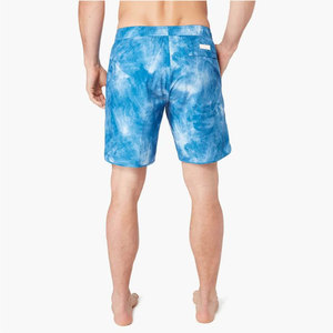 Shorts de Baño para Hombre, Tie Dye Azul, Cintura Media, Cordón Ajustable, Secado Rápido, Casual, Tejido de Poliéster - Product Image 2
