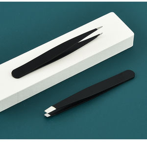 Kit de Pinzas para Cejas de Acero Inoxidable Satinado de 4 Piezas, Marca Privada, Instrumentos de Belleza Curvos y Puntiagudos, Pinzas para Extensión de Cejas - Product Image 3