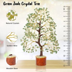 Arbre en cristal de jade vert naturel fait main, 300 perles, pour décoration intérieure, cadeau, vente en gros - Product Image 2
