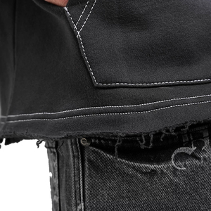 เสื้อฮู้ดแบบสวมใส่สบายทุกวันพร้อมกระเป๋าหน้าขนาดใหญ่และขอบยางยืด - Product Image 4