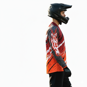 Maillot de moto d'hiver personnalisé, durable, imprimé, respirant, à séchage rapide, % polyester, pour motocross et VTT - Product Image 3