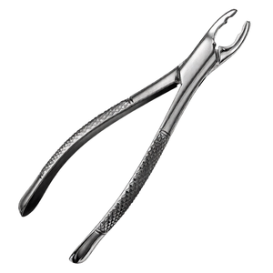 Forceps d'extraction dentaire pédiatrique # Extracteur de dents manuel ergonomique en acier inoxydable à bec fendu et dentelé 150XAS - Product Image 1