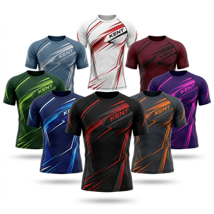 เสื้อรัดรูปสำหรับเล่นกีฬา MMA BJJ เล่นเซิร์ฟ ออกกำลังกาย แบบซับลิเมชั่นเต็มตัว น้ำหนักเบา ยืดได้สี่ทิศทาง แห้งเร็ว พิมพ์ลายด้านหน้า - Product Image 1