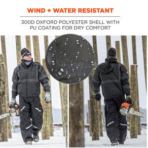 เสื้อแจ็คเก็ตนิรภัยสะท้อนแสงสำหรับผู้ชาย แบบกันน้ำ เหมาะสำหรับงานหนัก ฤดูหนาว สำหรับเจ้าหน้าที่รักษาความปลอดภัยและงานก่อสร้าง - Product Image 3