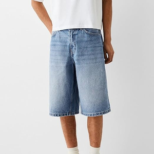 Shorts en jean droits personnalisés, haute qualité, extensibles et à séchage rapide, pour la mode urbaine, en promotion - Product Image 2