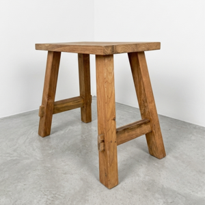 Teak <b>Wood</b> <b>Stool</b> Factory Rustic Wooden Bench OEM ODM Manufacturer Direct Jepara Indonesian Furniture Export Bulk Supplier - Product Image 5