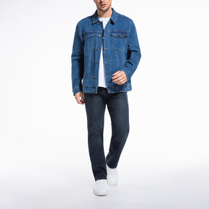 Men's Denim <b>Jacket</b> Casual Solid Color Long Sleeve Button Fly Stonewashed Cotton Regular Fit Autumn Wear Men's Denim <b>Jacket</b> - Product Image 5