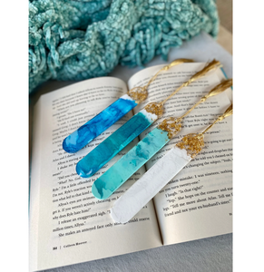 Marque-page en résine époxy naturelle, artisanat nouveau, paillettes colorées avec un design de boucle étonnant, meilleur cadeau pour un ami à un prix incroyable - Product Image 5