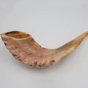 Shofar artisanal de qualité supérieure en corne de bélier polie, style animal exquis - Product Image 1