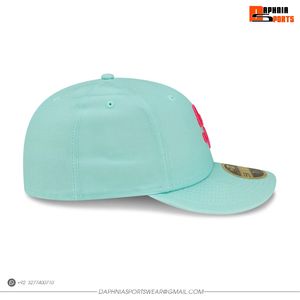 Gorra de Béisbol Verde Menta al por Mayor con Bordado SD Rosa, Gorra Ajustada de 6 Paneles para Adultos, Gorras Casuales de Primavera Unisex para Hombre - Product Image 3
