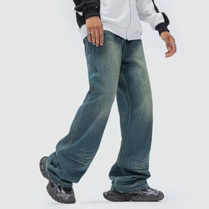Secre Sports Wear – Jean en denim déchiré pour homme, coupe droite, respirant, écologique, de haute qualité, avec logo frontal, taille haute, effet délavé - Product Image 4