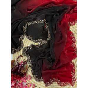 Designer Party Wear Diamond <b>Saree</b> with Elegant Diamond Work - Product Image 3