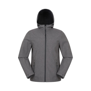 Chaqueta Bomber Gris para Hombre, con Capucha, Cierre de Cremallera, Resistente al Viento, Informal, para Invierno, Exterior de Poliéster/Nailon - Product Image 2