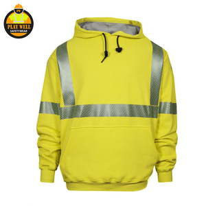 Sweat-shirt de travail haute visibilité pour hommes, bande réfléchissante, haute qualité, 100% polyester, logo personnalisable - Product Image 3