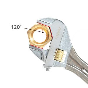 ประแจปรับขนาดได้ TESMO 12 นิ้ว น้ำหนักเบา 300 มม. สำหรับงานติดตั้งระบบ HVAC - Product Image 5